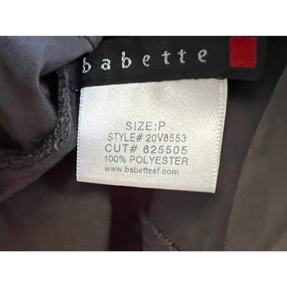 BABETTE SF sz P pullover tunic top in gunmetal dark gray zip henley EUC - Picture 4 of 5